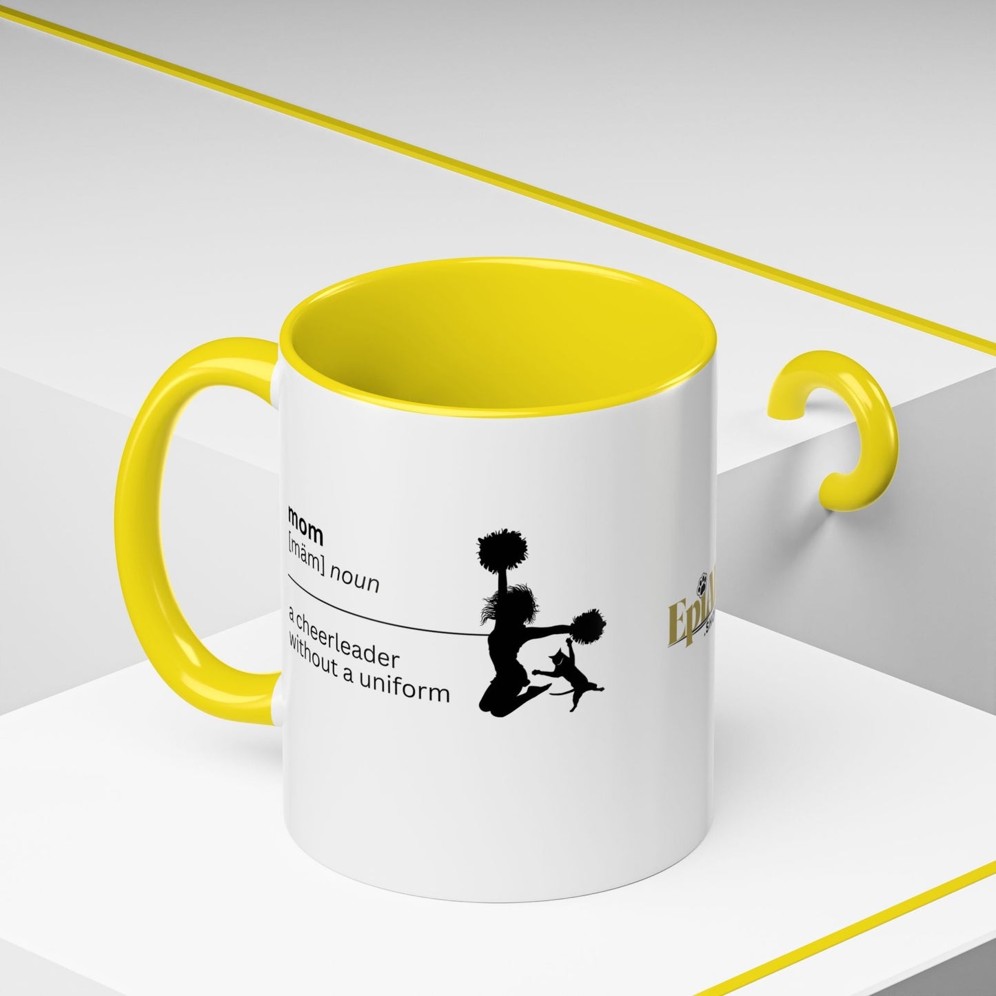 Mom Cheerleader Accent Coffee Mug - Perfect Gift for Moms