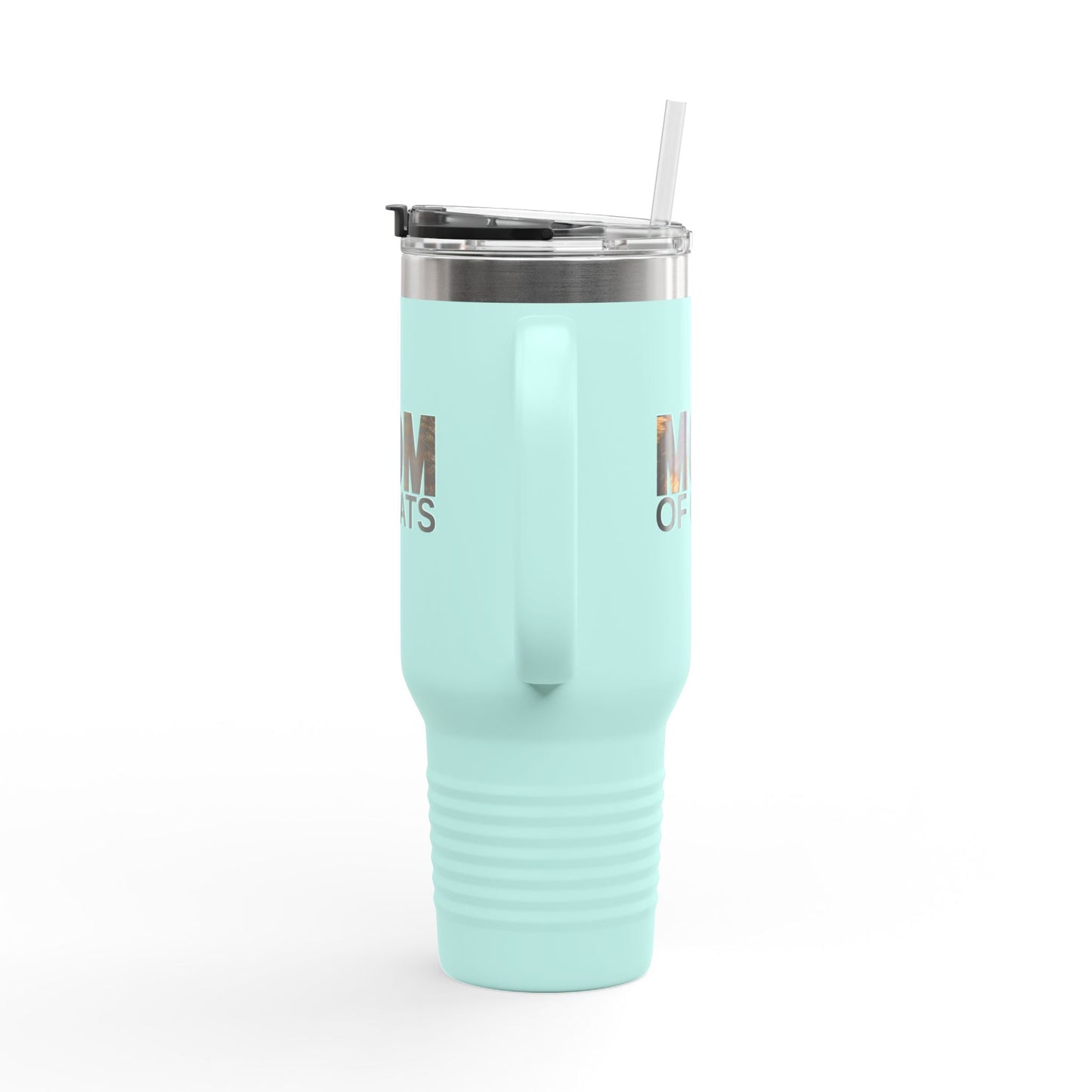 Mom of Cats Insulated Travel Mug - 40oz Coffee Tumbler for Cat Lovers