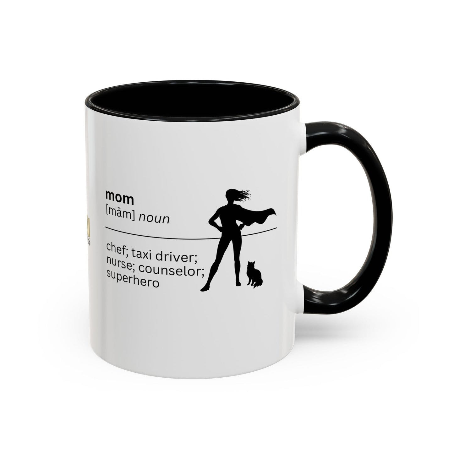 Mom Superhero Accent Coffee Mug - Perfect Gift for Moms