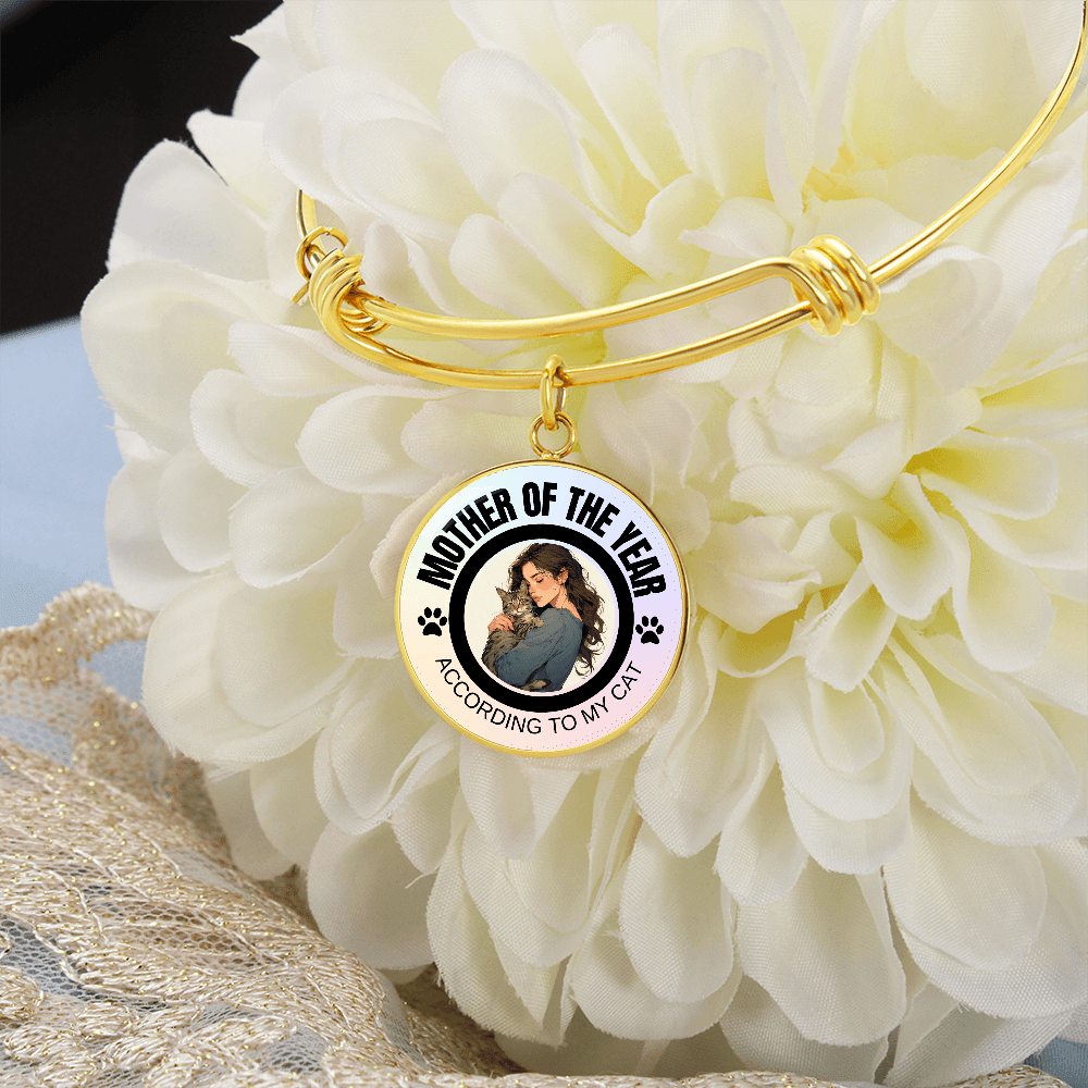 Mother of the Year Cat-Themed Bracelet