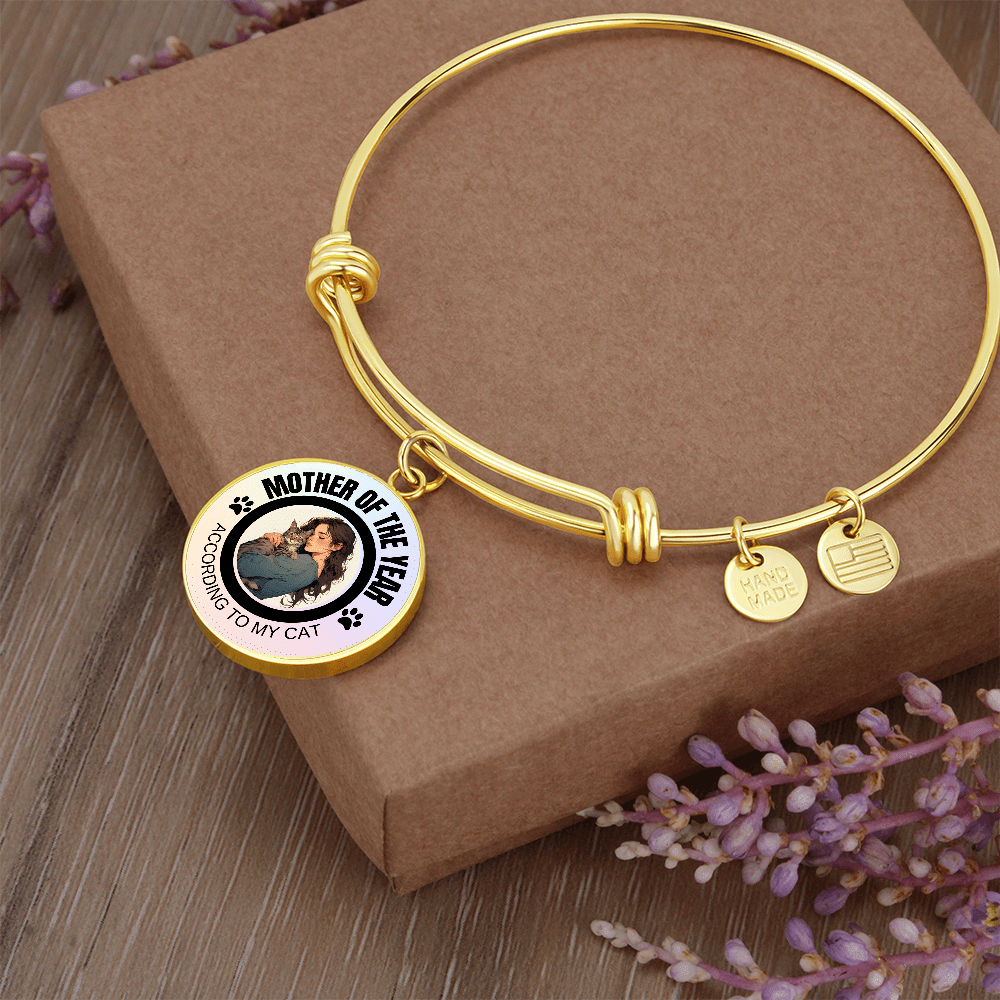 Mother of the Year Cat-Themed Bracelet