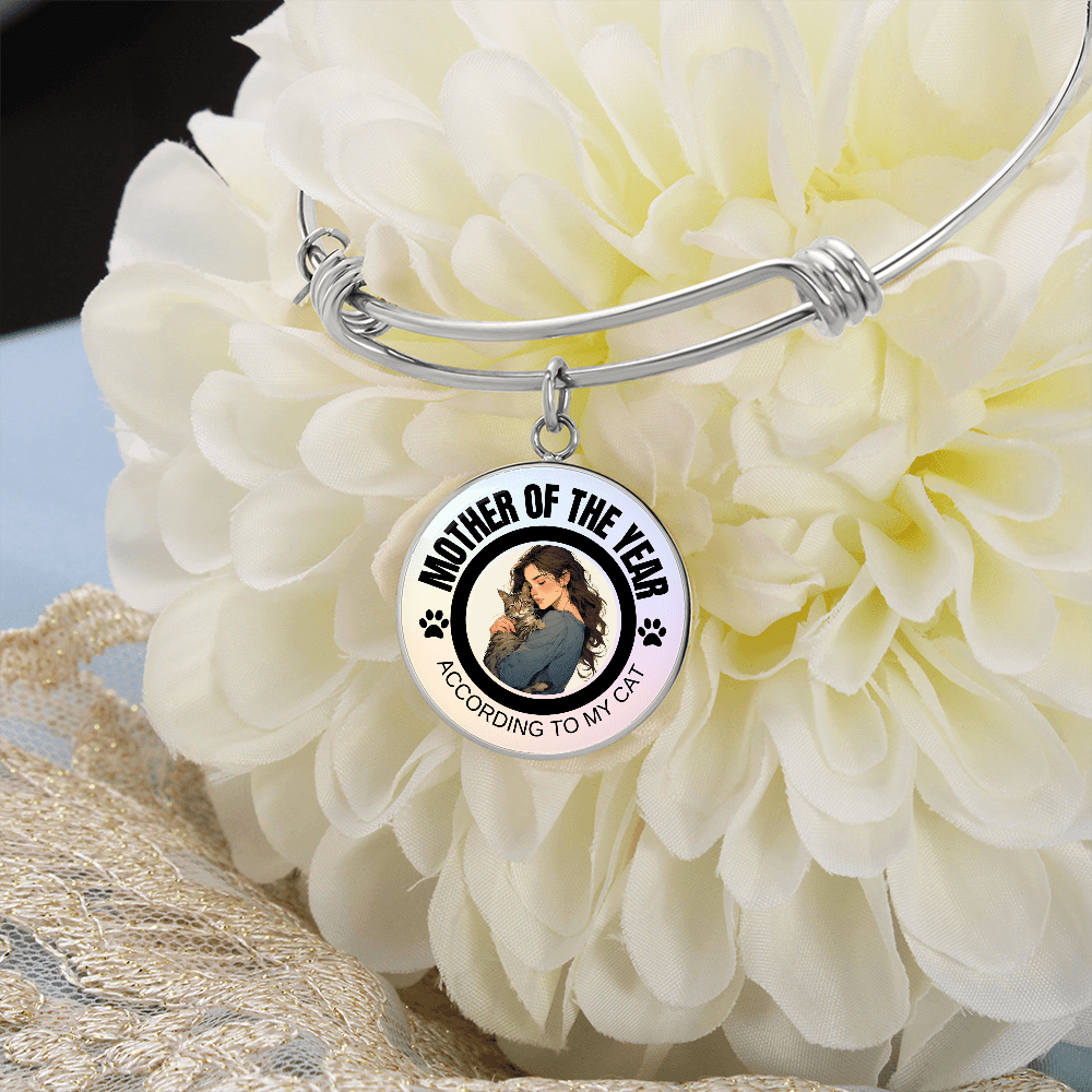 Mother of the Year Cat-Themed Bracelet