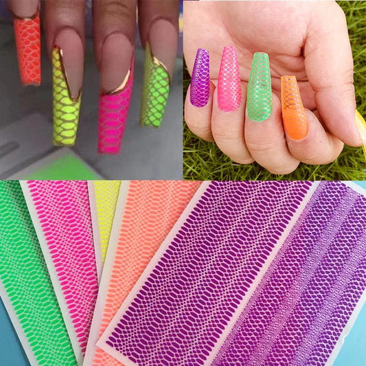 New 3D Self-Adhesive Neon Curve Serpentine Stripe Nails Stickers Acrylic Decorations Manicure Carving Design Exquisite Pattern Nail Art Supplies Self-Adhesive Nail Nail Art Stickers Red Lips Nails Decals Sticker Hot Sexy Girl Tip
