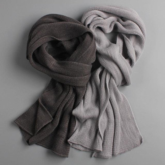 NEW Arrived Men's Fashion Winter Soft Long Thick Warm Scarf Lightweight Knit Spring Unisex Soft Scarves Size Elegant Male Cashmere Neckerchief Warmer Scarves For Men Women