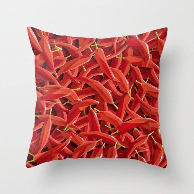 New Creative Red Cushion Case Hot Modern Home Outdoor Decorative Geometry Square Pillow Case Decorative Pillows Case Sofa Couch Seat Polyester Pillows Covers 45x45CM