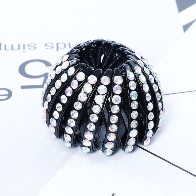 New Crystal Bird Nest Ponytail Holder Fair Crab Claw Clip Hairpin Rhinestone for Women Girls Accessories Barrettes Headwear Gorgeous Hair Accessories For Women