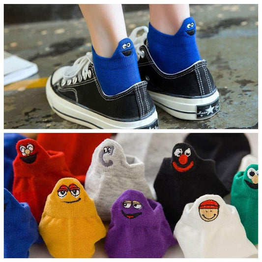 Unix Socks for Women's Pure Cotton Candy-Colored Cartoon Short Socks Heart Casual Animal Funny Socks Cute Short Fun Boat Socks For Men And Women