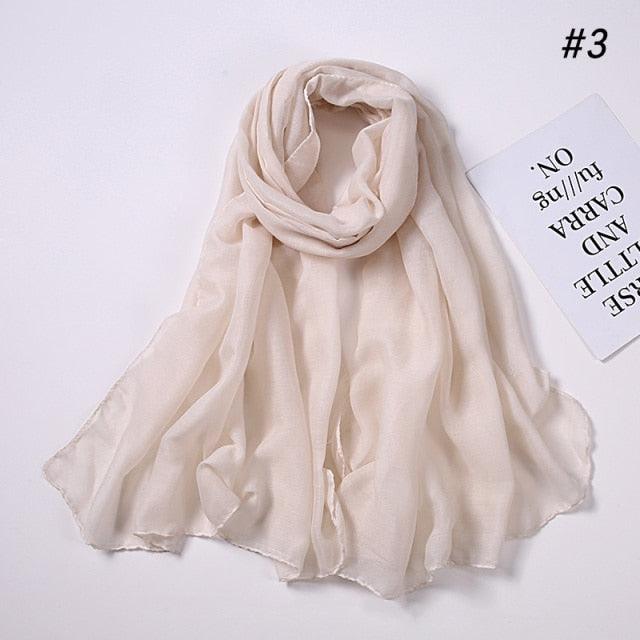 New Fashion Soft Cotton Elegant Viscose Scarf Ladies Scarf Shawls Lightweight Elegant Wraps  Muslim Hijab scarf scarves For Women