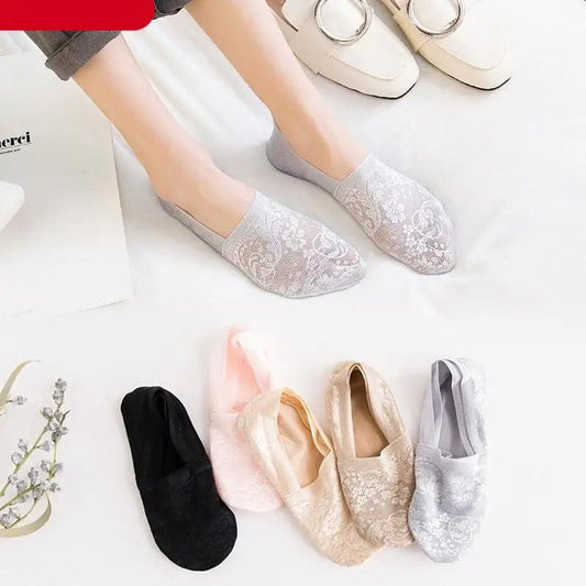 New Fashion Women Girls Spring Summer Socks Style Lace Flower Short Sock Breathable Invisible Ankle Socks Lace Socks for Women Ankle ,Knit Cotton Socks, Cute Ankle Lace Ruffled Socks for Women Warm Non-Slip Thick Lace Floor Socks