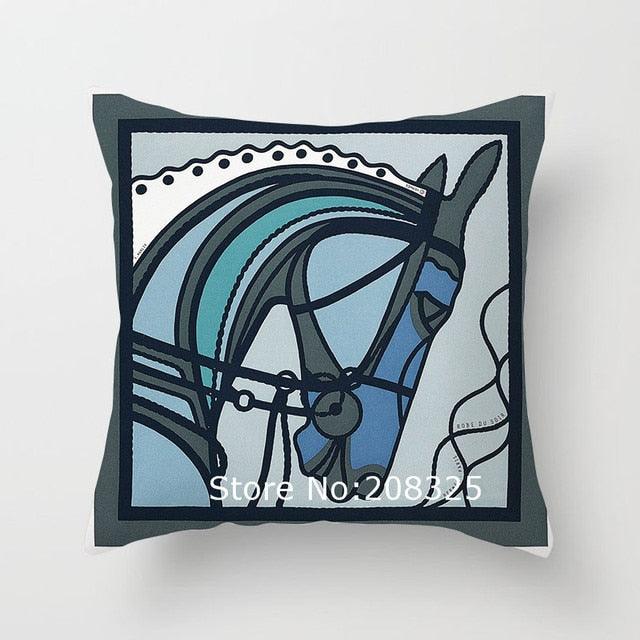 New Horse Cushion Cover Short Plus Luxury Horse Cotton Linen Decorative Pillowcase Cushion Decorative Pillows  Covers for Home Sofa Couch Car Bedrooms 45x45cm