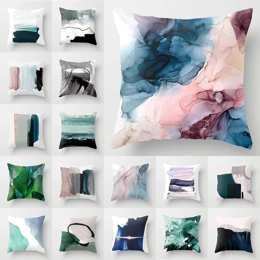 New Modern Abstract Pillow Case Square Decorative Pillows Colorful Throw Pillow Cases For Bedroom Sofa Living Room 45x45CM