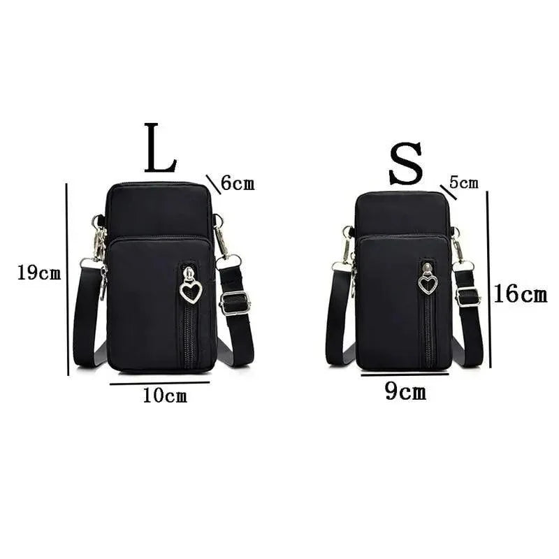 New Trendy Crossbody Zipper  Shoulder Bag For Ladies And Girls Multifunction Handbag Wrist Purse For Females
