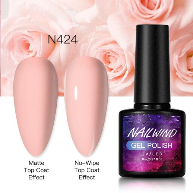 New Womens Fashion Gel Nail Polish UV LED Semi Permanent Matt Glossy Effect Luxury Manicure Design
