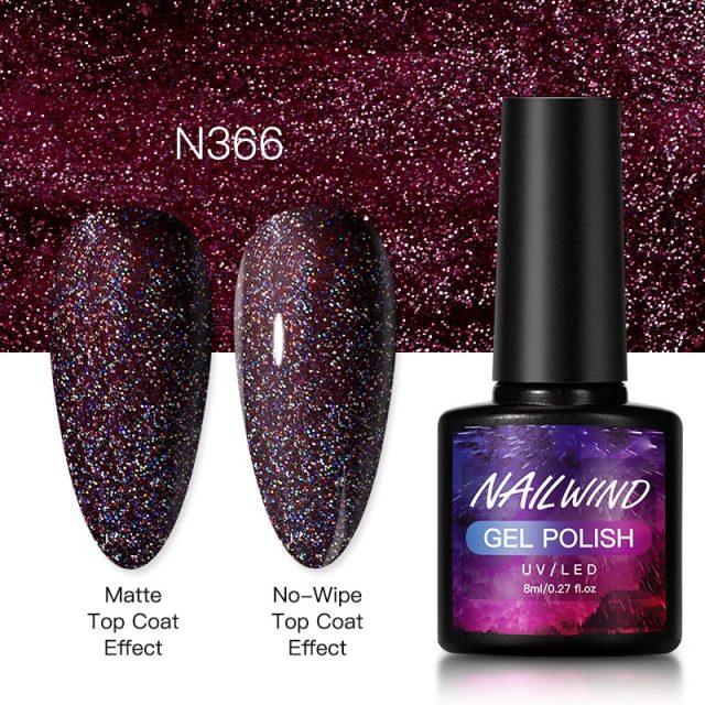 New Womens Fashion Gel Nail Polish UV LED Semi Permanent Matt Glossy Effect Luxury Manicure Design