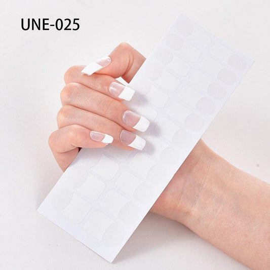 New Year Nail Art Decoration Sticker Manicure French Shiny Sequins Nail Polish Strips Wraps Accessories Manicure Nail Art Stickers French Tip Guides Stickers French Nail Stickers Form Fringe Guides for Decoration Stencil Tools