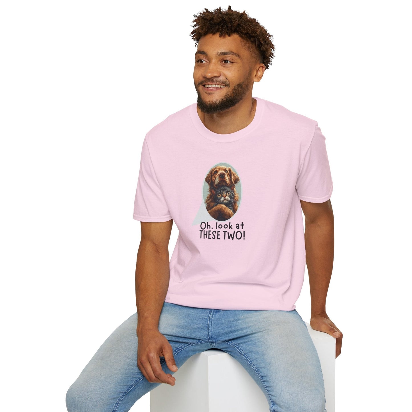 Oh Look at These Two T-Shirt - Unisex Softstyle Tee for Trendy Comfort