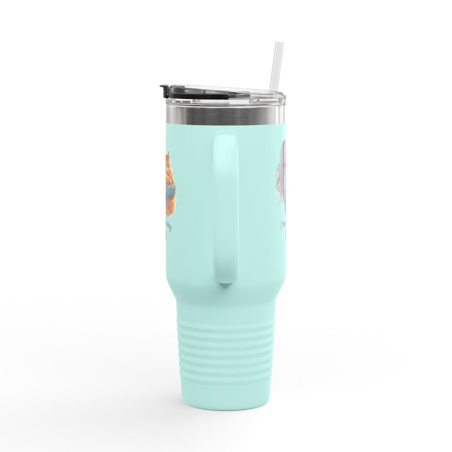Orange Tabby Mom Insulated Travel Mug - 40oz Cat Lover's Mug