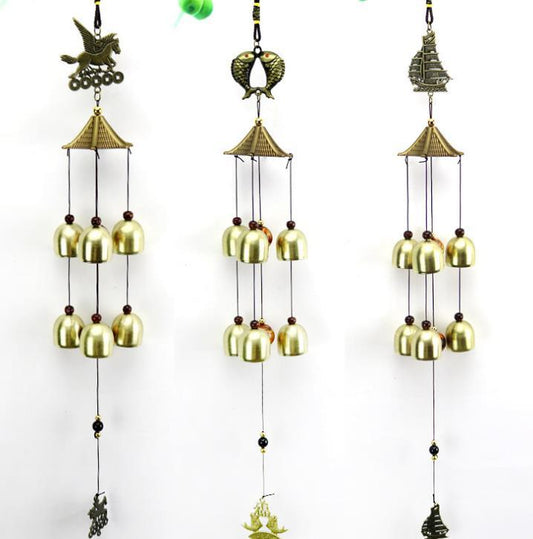 Outdoor Wind Chimes Yard Antique Superb Garden Copper Bells Wind-chimes Wall Hanging Decorations Best Metal Musical Wind Chime Home Decoration Amazing Addition To  Patio Porch Garden Backyard
