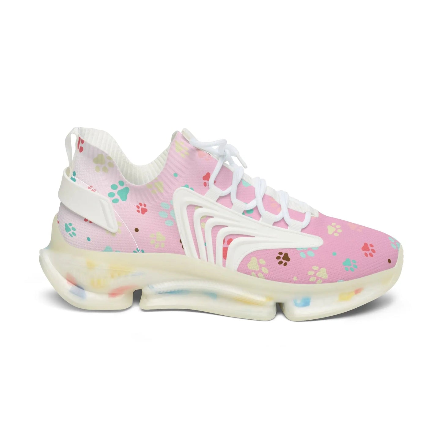 Paw Print Women's Mesh Sneakers - Stylish & Comfortable