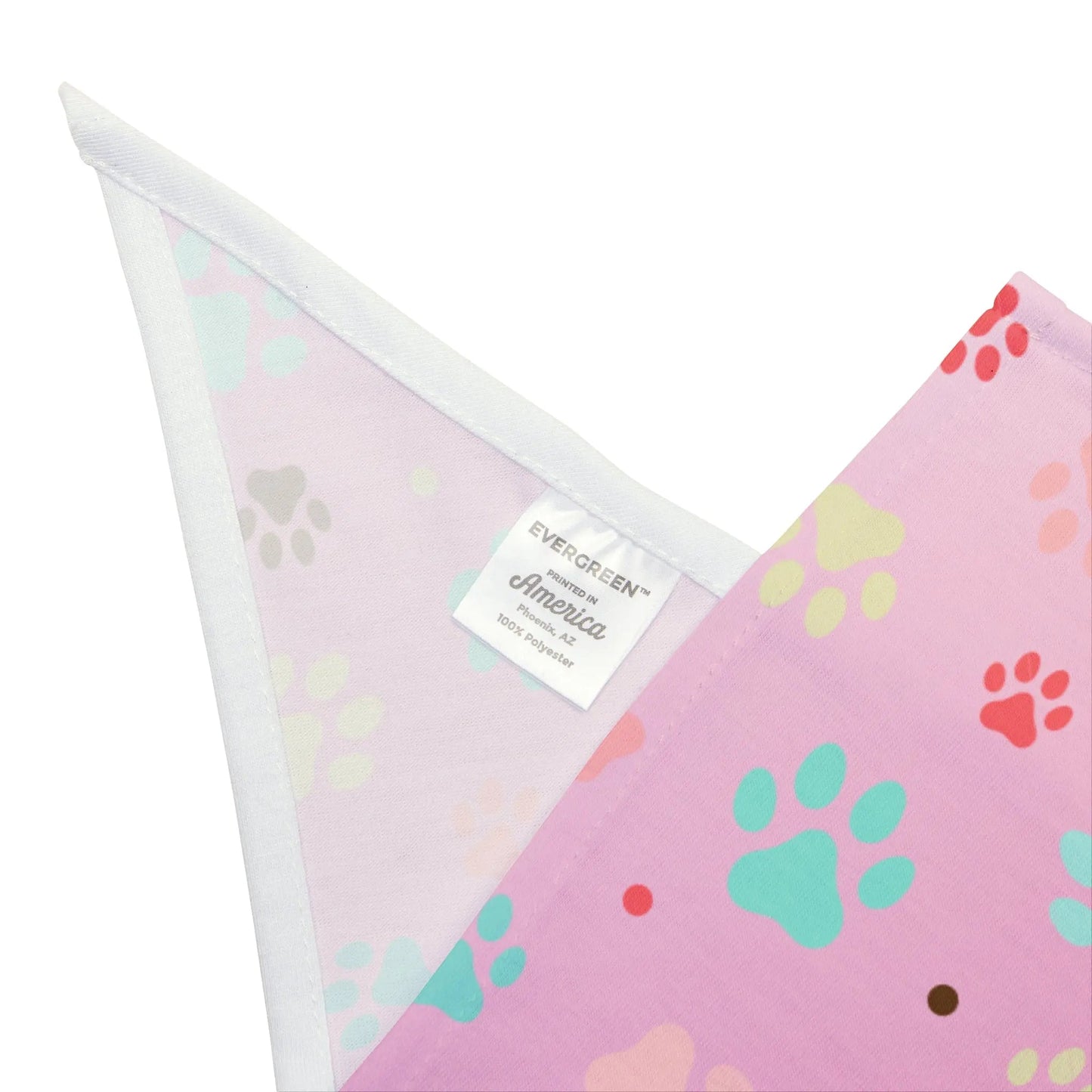 Pet Bandana with Colorful Paw Prints for Dogs and Cats