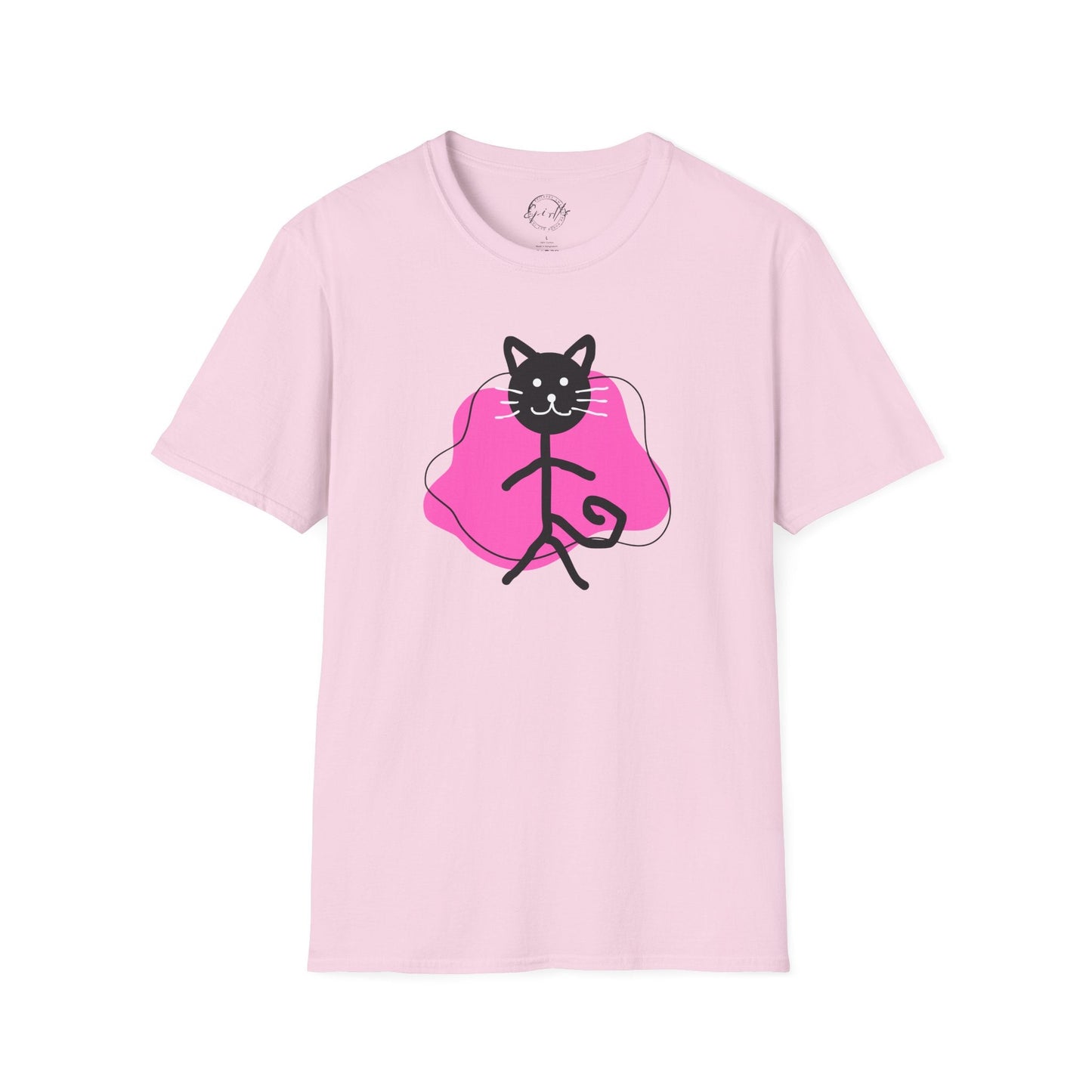 Playful Cat Graphic T-Shirt – Unisex Softstyle Tee for Cat Lovers