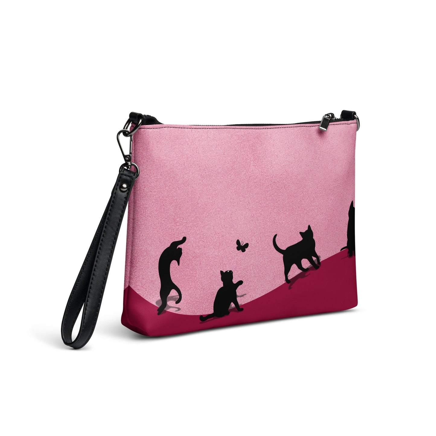 Cat Silhouette Convertible Crossbody Bag