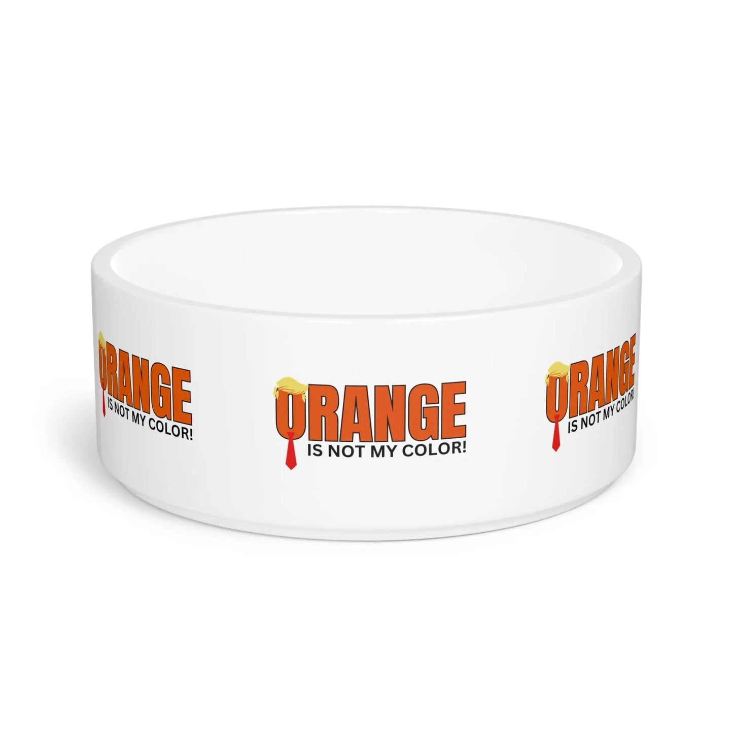 Orange Is Not My Color Pet Bowl | Funny Cat & Dog Food Bowl