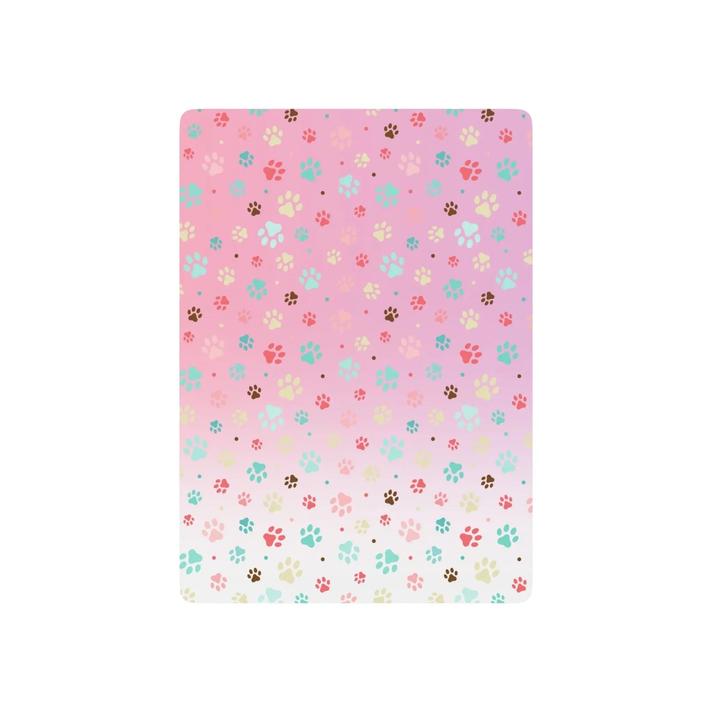 Poker Playing Cards with Pet Paw Print Design