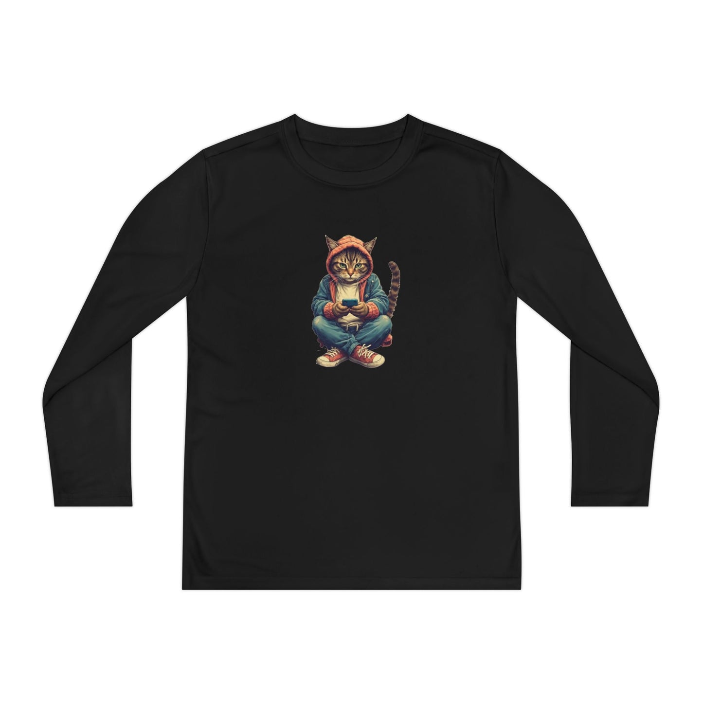 Cat Lover Youth Long-Sleeve Competitor Tee