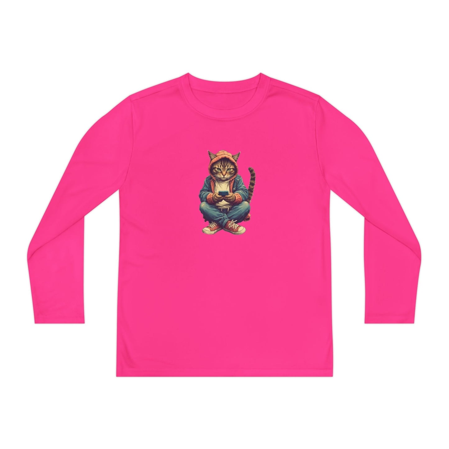 Cat Lover Youth Long-Sleeve Competitor Tee