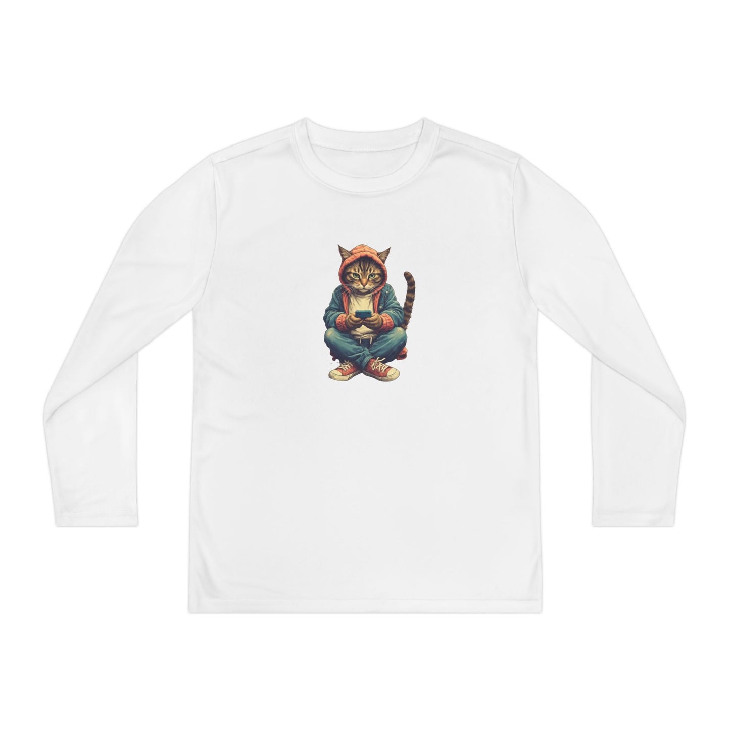 Cat Lover Youth Long-Sleeve Competitor Tee