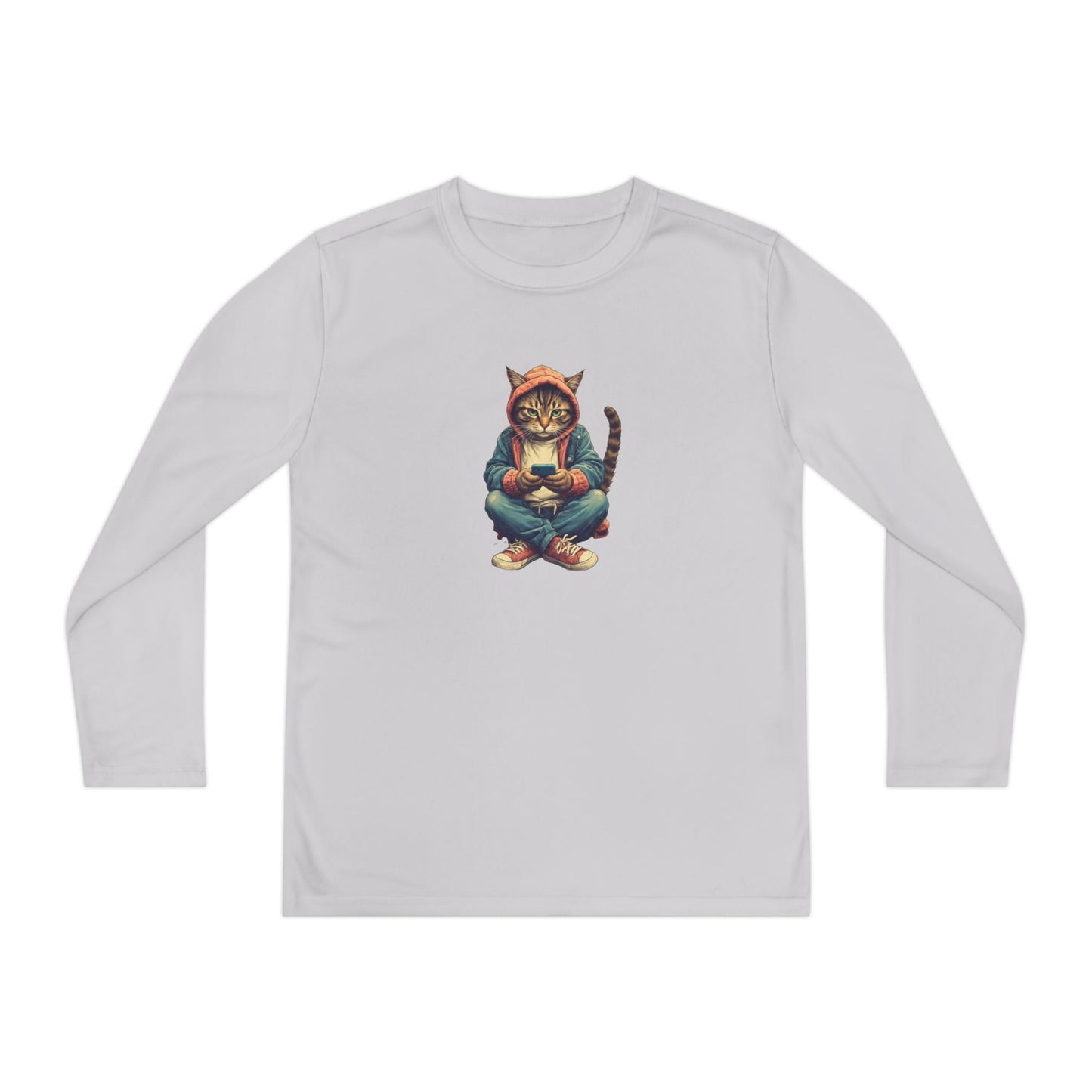 Cat Lover Youth Long-Sleeve Competitor Tee