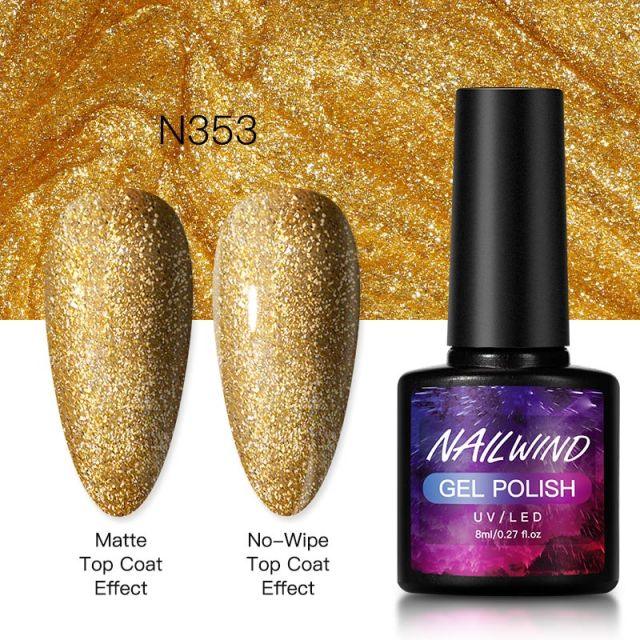 New Womens Fashion Gel Nail Polish UV LED Semi Permanent Matt Glossy Effect Luxury Manicure Design