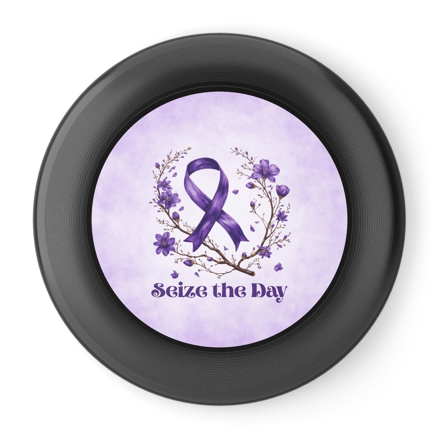 Purple Floral Epilepsy Awareness Flying Disc