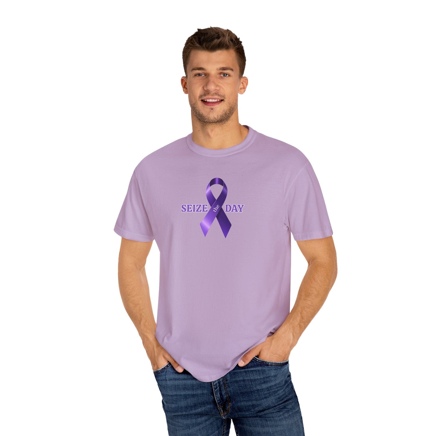 Purple Ribbon Seize the Day Tee for Epilepsy Awareness