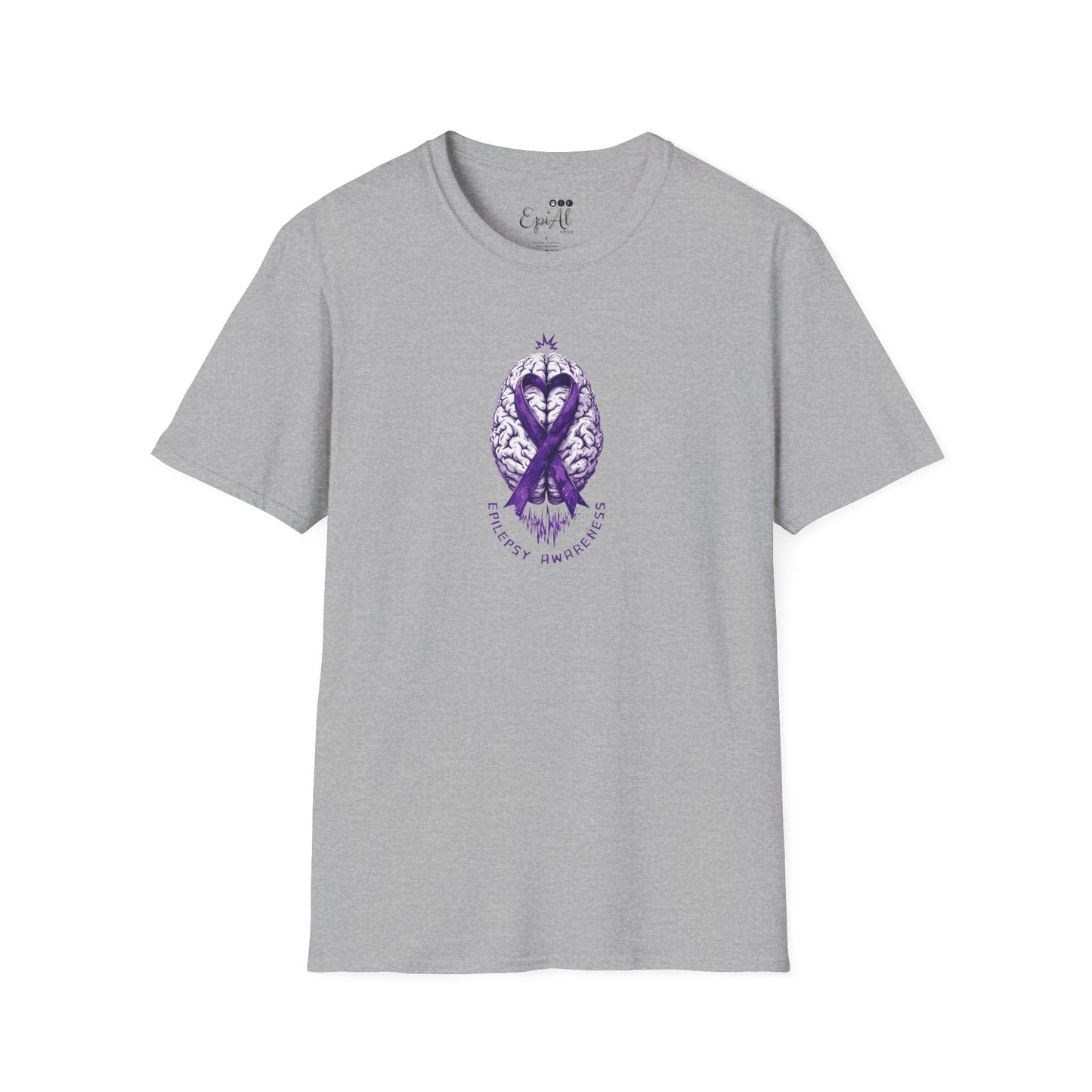 Purple Ribbon Brain Graphic Unisex T-Shirt