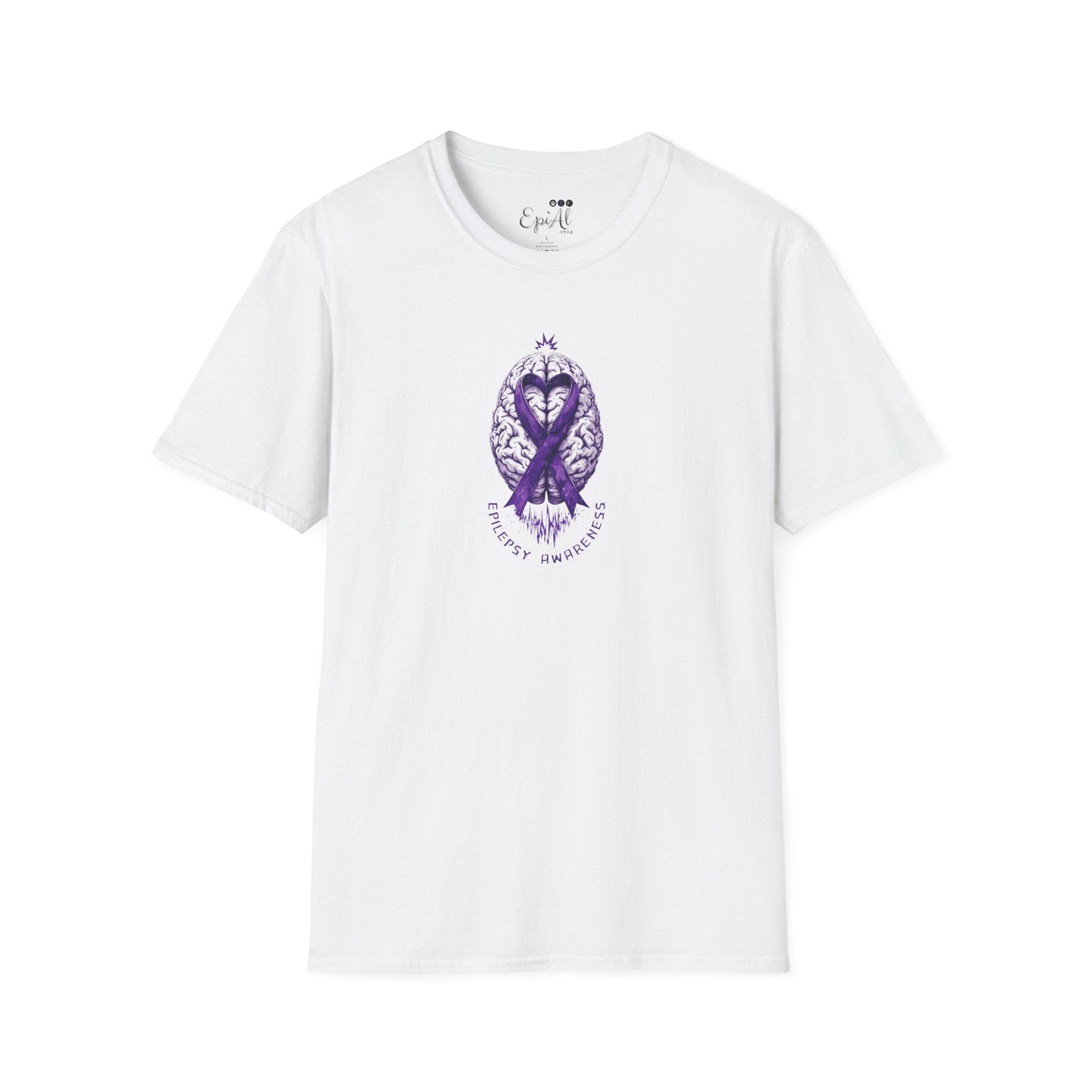 Purple Ribbon Brain Graphic Unisex T-Shirt