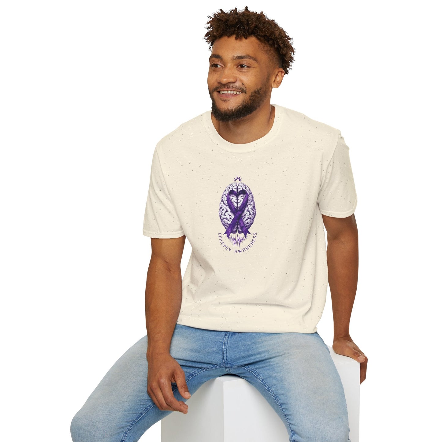 Purple Ribbon Brain Graphic Unisex T-Shirt