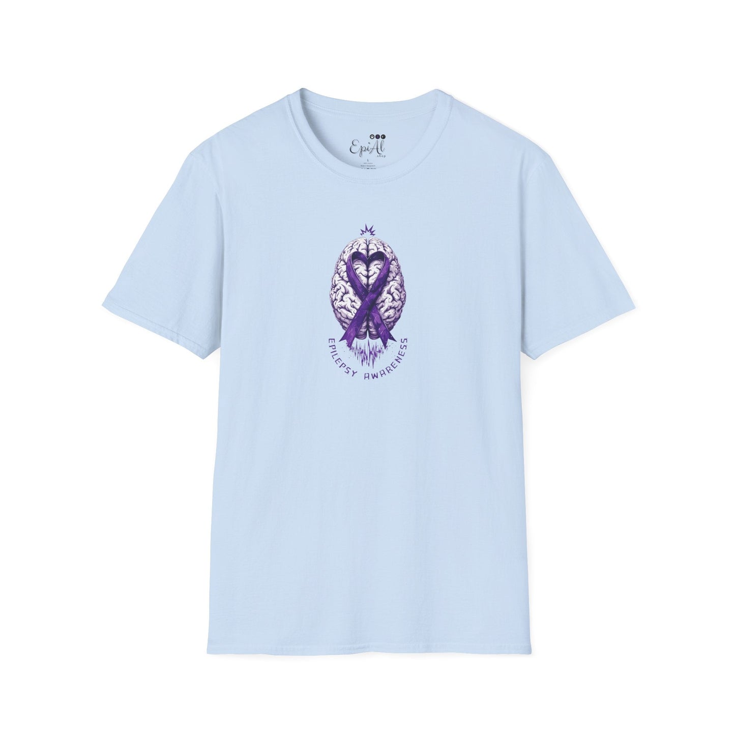 Purple Ribbon Brain Graphic Unisex T-Shirt