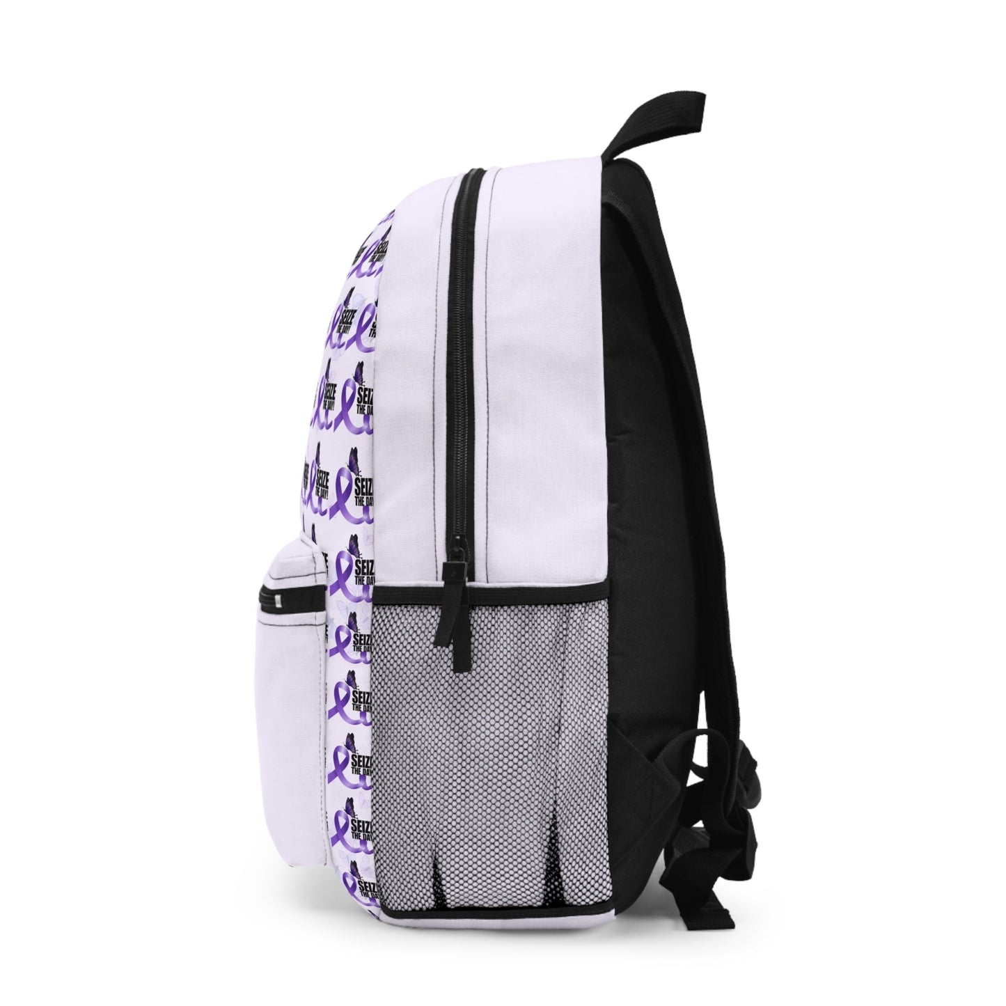 Purple Ribbon Seize the Day Backpack