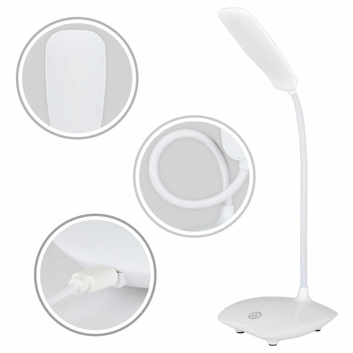 Rechargeable Table Lamp Desk Light Study Room Lamp, Modern Table Lamp, Flexible for Students To Read, Study Room Table Lamp Decorative Table Lamp Cute Study Lamps for Bedroom Décor