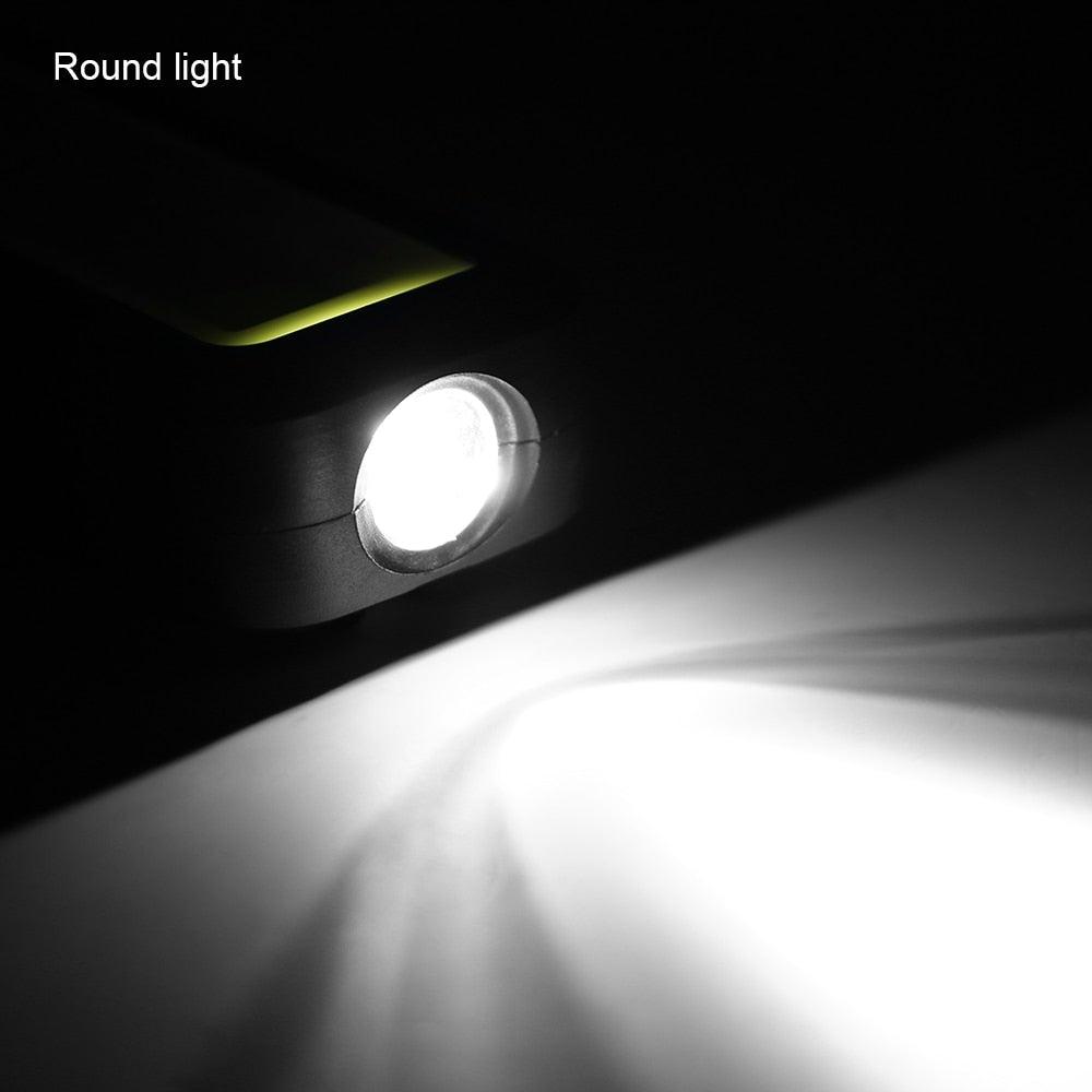 Rechargeable USB LED Work Lights Bright Flashlight and Work Light with Clip and Magnetic Base and Rotatable Clip  Magnetic Flashlight For Working Inspection Camping Car Repair Maintenance