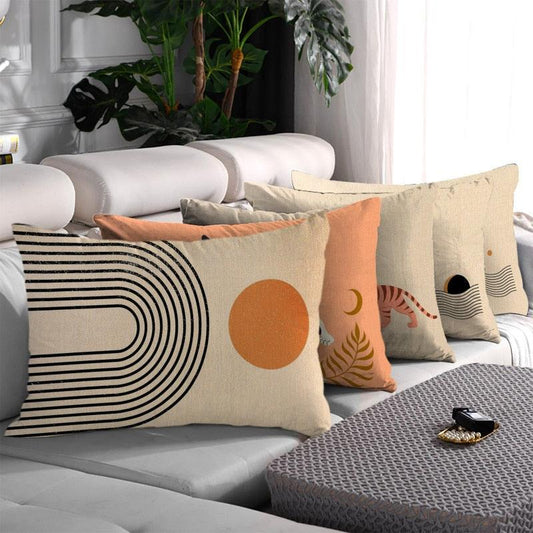 Rectangle Cushion Cover Cotton Fine Linen Pillowcase Brilliant Decorative Lined Linen Comfortable Cushion Covers Throw Pillow Cases For Sofa Pillows Baby Family Home Accessories
