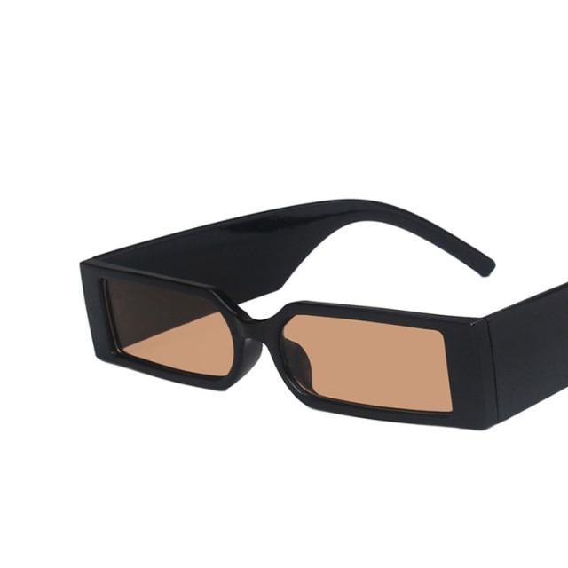Rectangle Retro Sunglasses Trendy Small Rectangle Sunglasses Women Men Vintage Thick Frame Small Square Glasses n Small Glasses For  Men Modern Design Lightweight Frames Sunglasses For Summer
