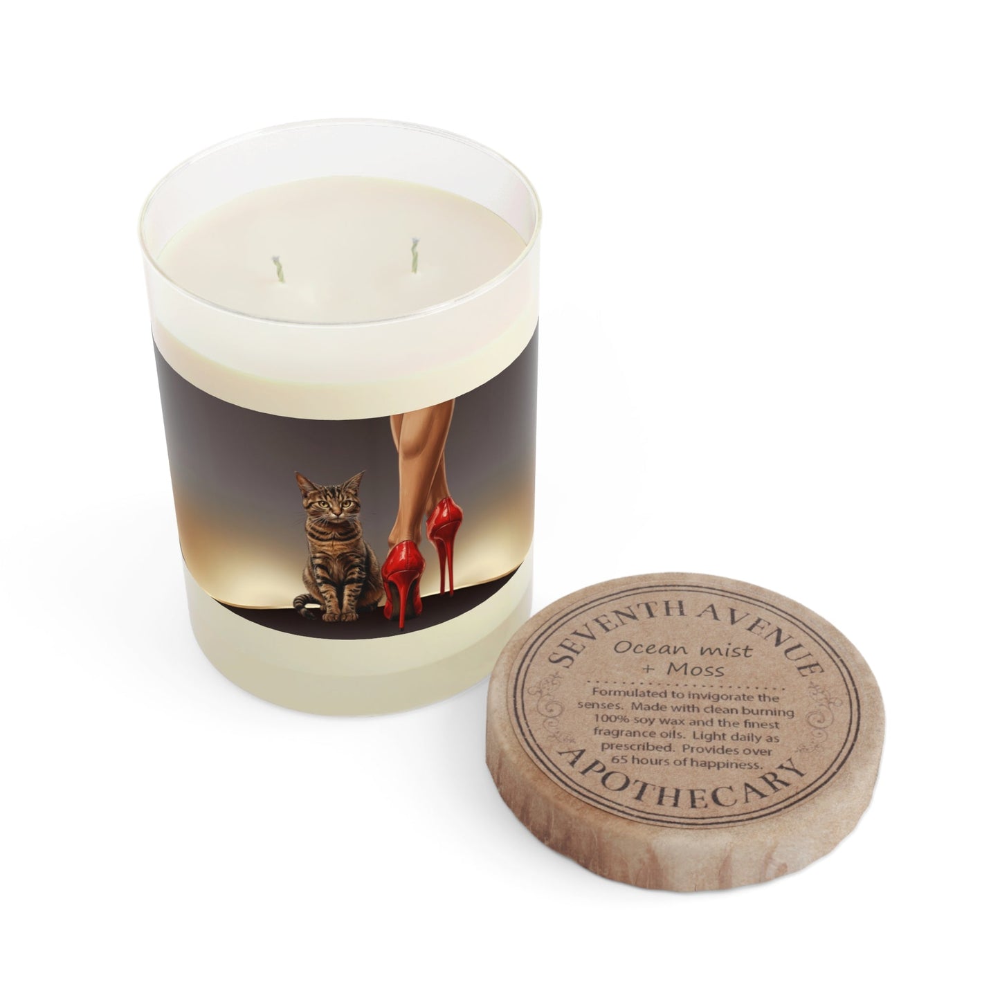 Red Heeled Cat Lady Candle | Sassy Cat Lover Soy Candle
