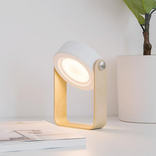 Retractable Bedroom Bedside Reading Light Folding Led Desk Lamp Wooden Handle Portable Lantern Light For Camping Emergency Lamps Decorative Table Lamp Cute Study Lamps for Bedroom Décor