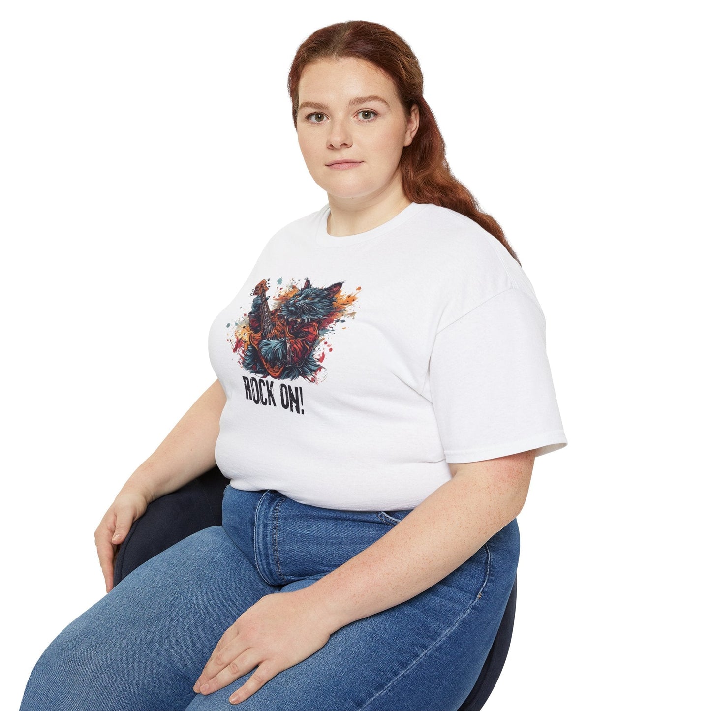 Rock On Cat Unisex Music Tee