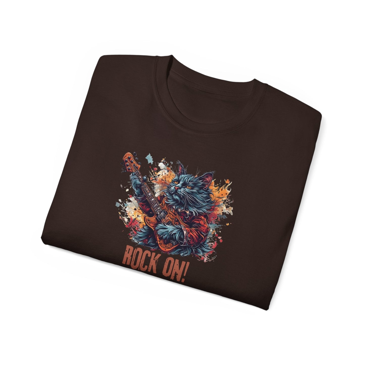 Rock On Cat Unisex Music Tee