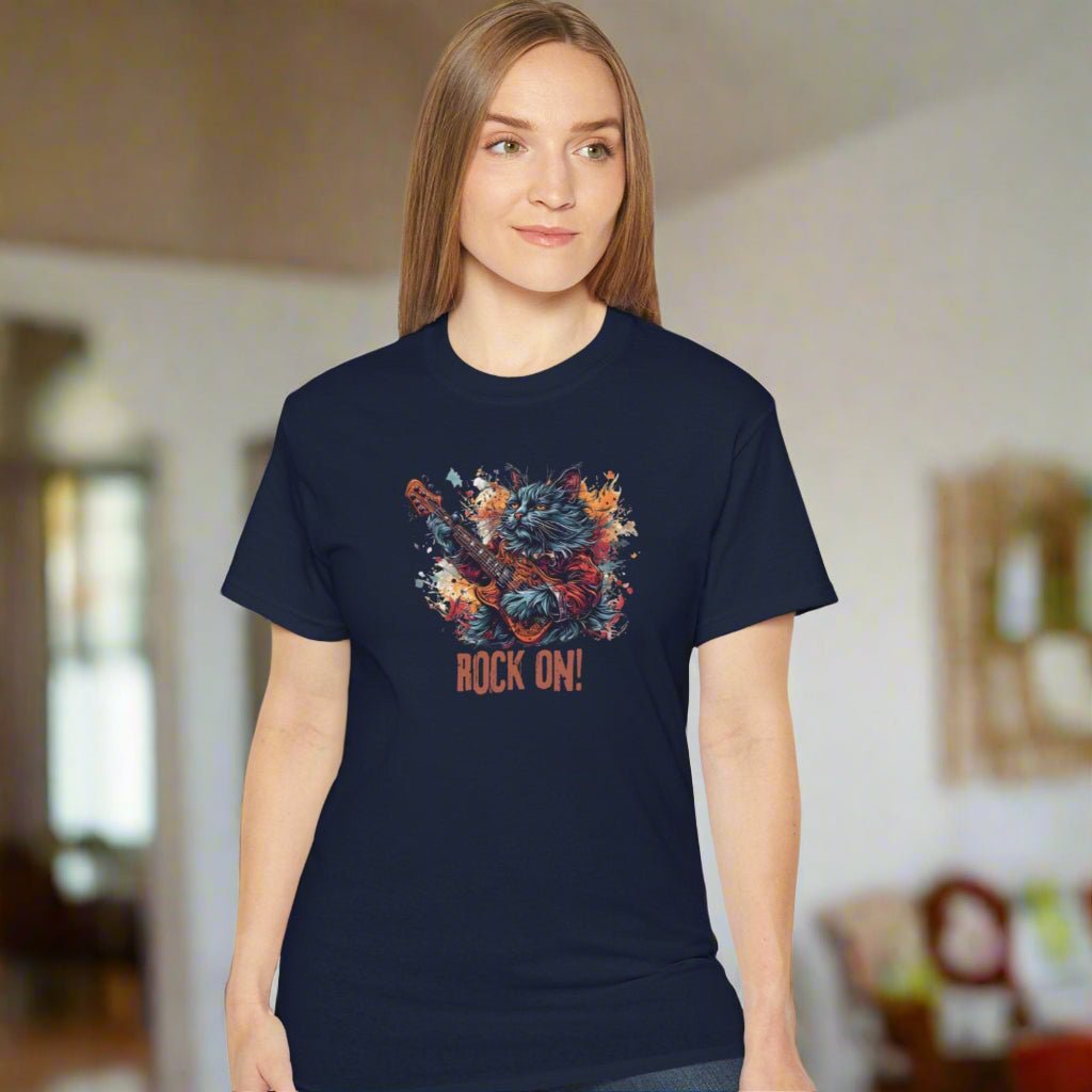 Rock On Cat Unisex Music Tee