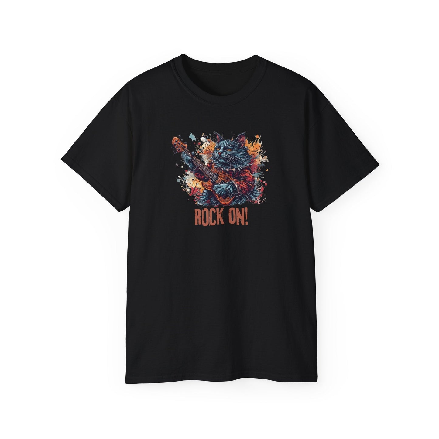 Rock On Cat Unisex Music Tee